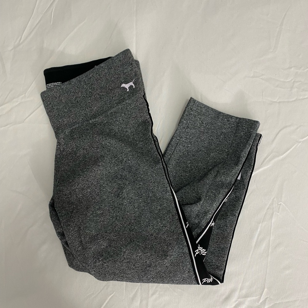 Pink Gray Capri Length Activewear